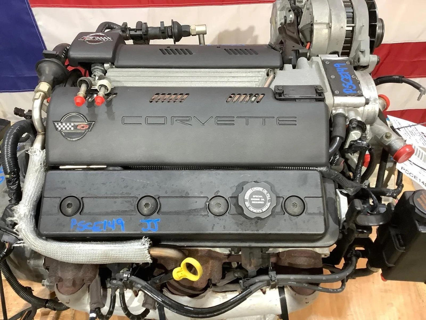 Chevy Corvette C4 LT1 5.7L V8 Engine W/6Speed ZF6 Trans Dropout Hot Rod Swap 63K