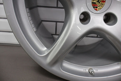 05-13 Porsche 911 Targa Rear 19x11 OEM 5 Spoke Wheel (Silver) Minor Curb Rash