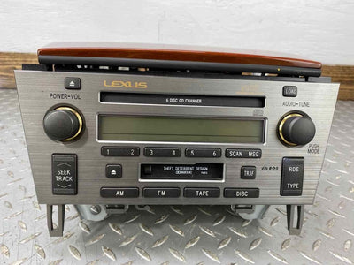 02-10 Lexus SC430 Radio AM/FM/6 CD/Cassette W/Cover Door (86120-24390) UNTESTED