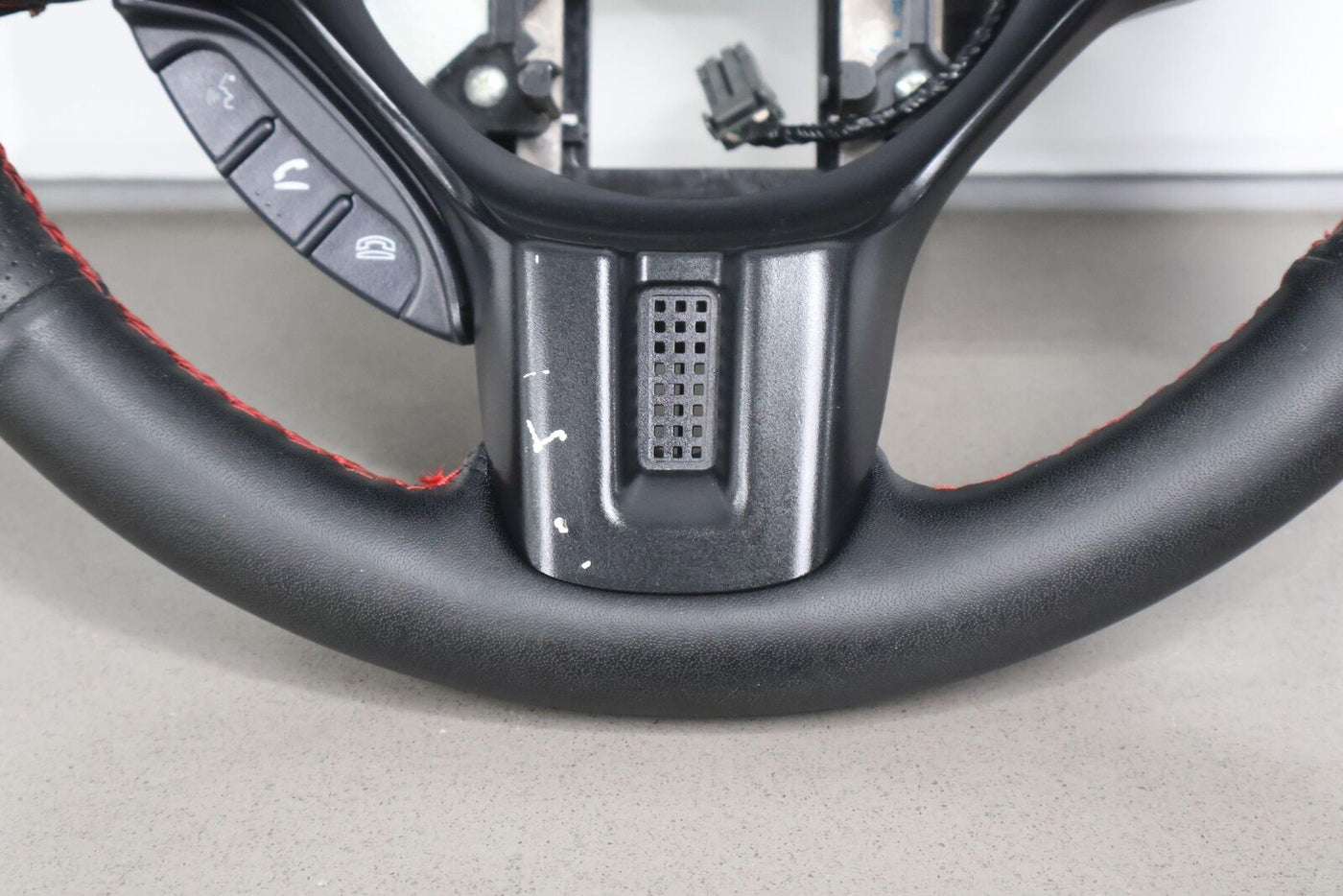 08-15 Mitsubishi Lancer Evolution X GSR Steering Wheel (Black/Red Stitch)