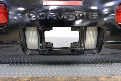 91-96 Chevy Corvette C4 Rear Bumper Cover W/ Lights (Black 41U) Poor Finish