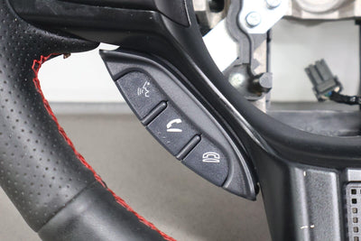 08-15 Mitsubishi Lancer Evolution X GSR Steering Wheel (Black/Red Stitch)