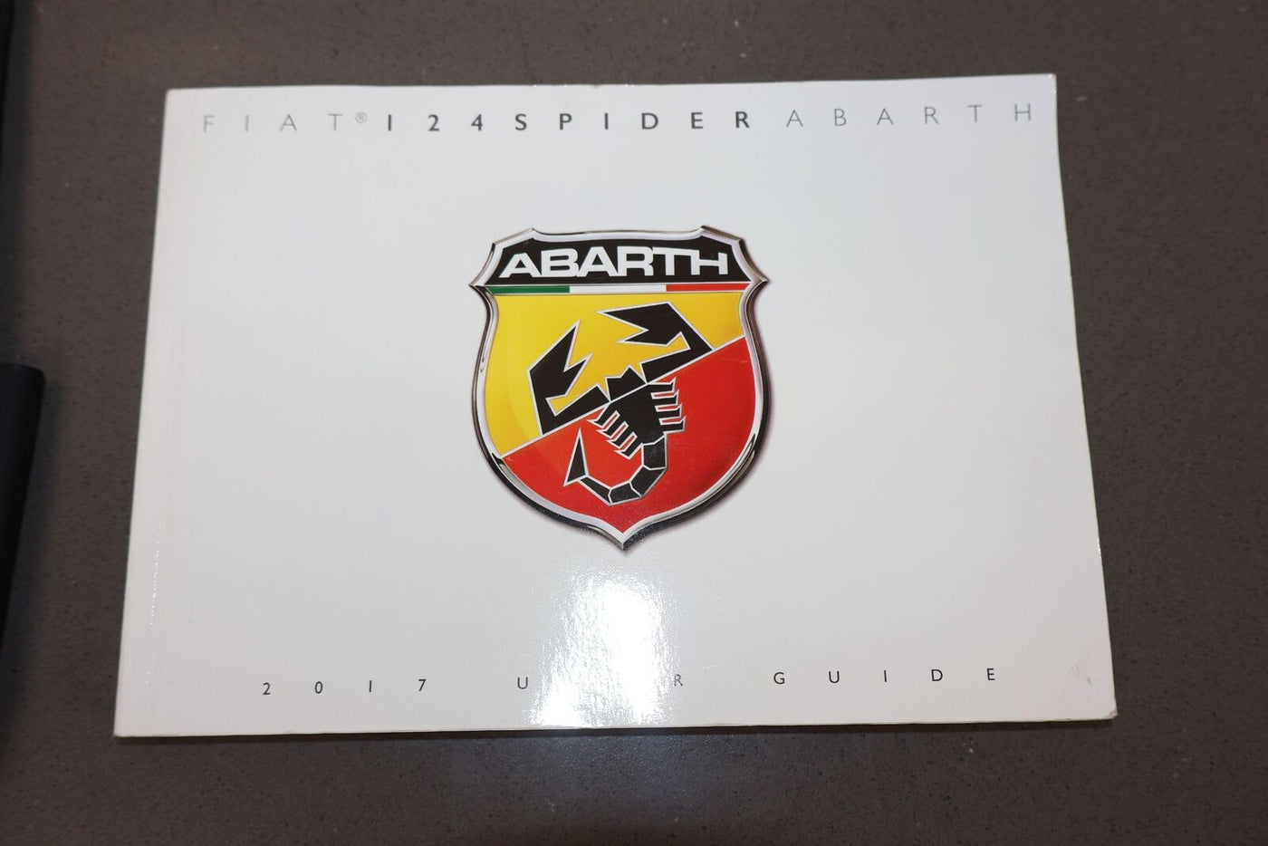 2017 Fiat 124 Spider Alaborazione Abarth OEM Owners Manual W/ Leather Pouch