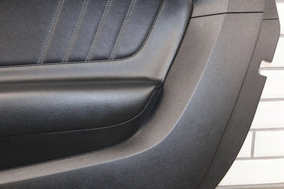 15-20 Ford Mustang GT Right Interior Door Trim Panel (Ebony 41/ Aluminum Trim)
