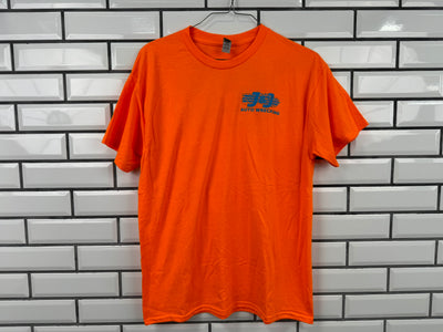 J&J Safety Orange and Bright Blue Heavy Cotton Short Sleeved Shirt with Free Shipping
