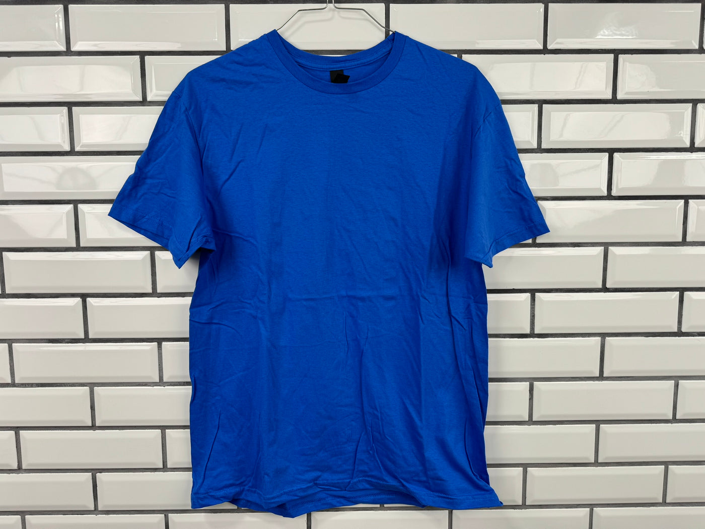 J&J Blue with Orange Back Logo Gilden Soft Style Short Sleeved Shirt with Free Shipping