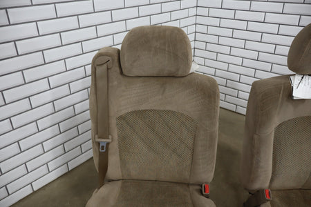 01-02 Chevrolet Silverado GMC Sierra 2500/3500 Crew Cab Cloth Seat Set Tan Bench