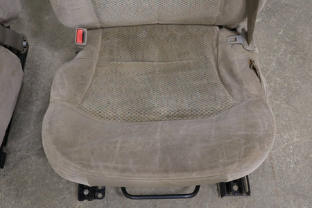 01-02 Chevrolet Silverado GMC Sierra 2500/3500 Crew Cab Cloth Seat Set Tan Bench