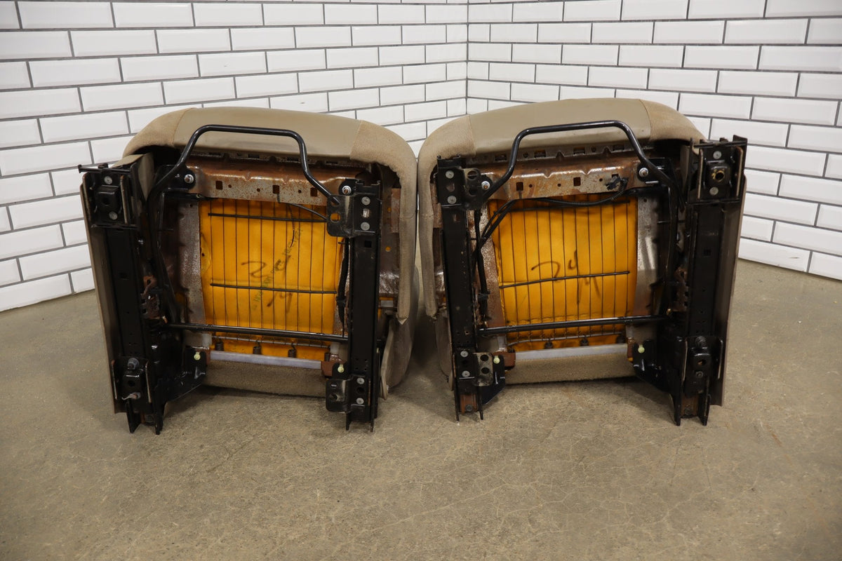 01-02 Chevrolet Silverado GMC Sierra 2500/3500 Crew Cab Cloth Seat Set Tan Bench