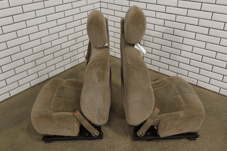 01-02 Chevrolet Silverado GMC Sierra 2500/3500 Crew Cab Cloth Seat Set Tan Bench
