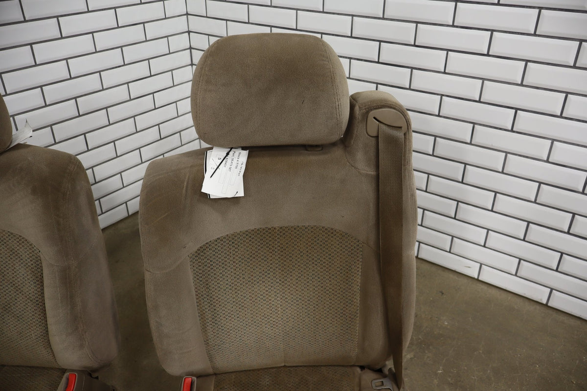 01-02 Chevrolet Silverado GMC Sierra 2500/3500 Crew Cab Cloth Seat Set Tan Bench