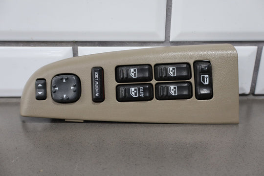01 - 02 Chevy GMC 2500HD Driver Left LH Master Window Switch Tan 52D Bezel