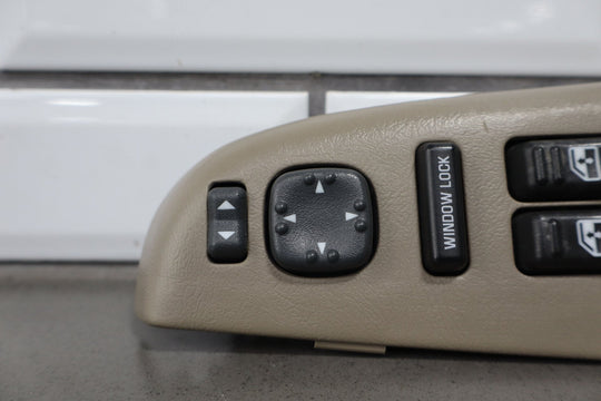 01 - 02 Chevy GMC 2500HD Driver Left LH Master Window Switch Tan 52D Bezel