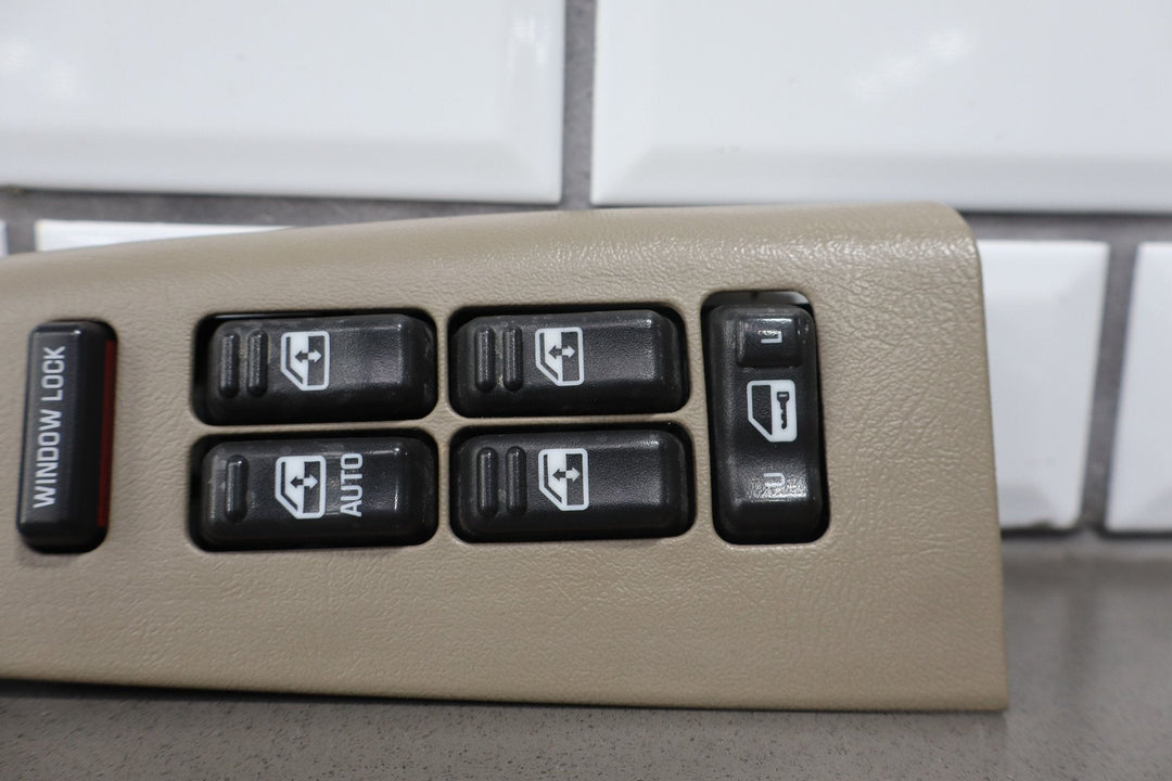01 - 02 Chevy GMC 2500HD Driver Left LH Master Window Switch Tan 52D Bezel