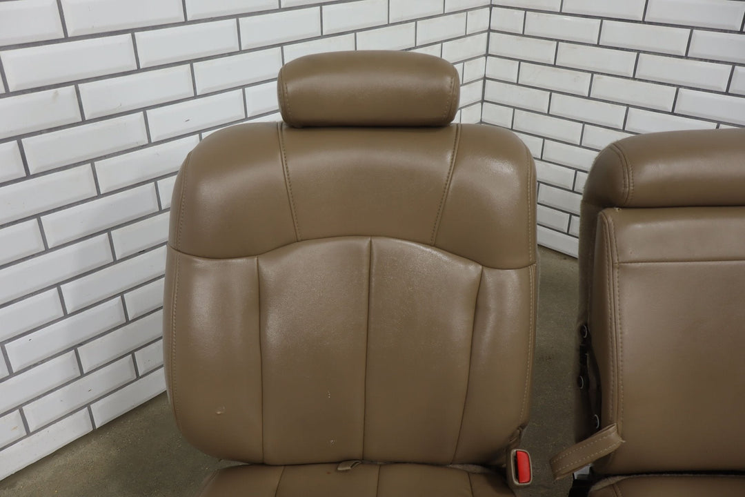 01 - 02 Chevy GMC 2500HD Leather Rear Seat (Crew Cab) Tan 522