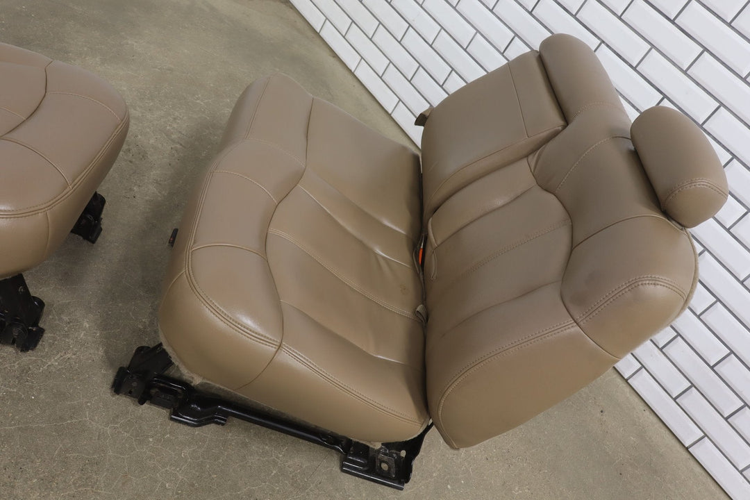 01 - 02 Chevy GMC 2500HD Leather Rear Seat (Crew Cab) Tan 522