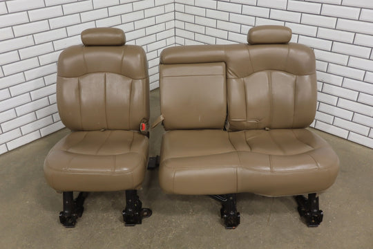 01 - 02 Chevy GMC 2500HD Leather Rear Seat (Crew Cab) Tan 522