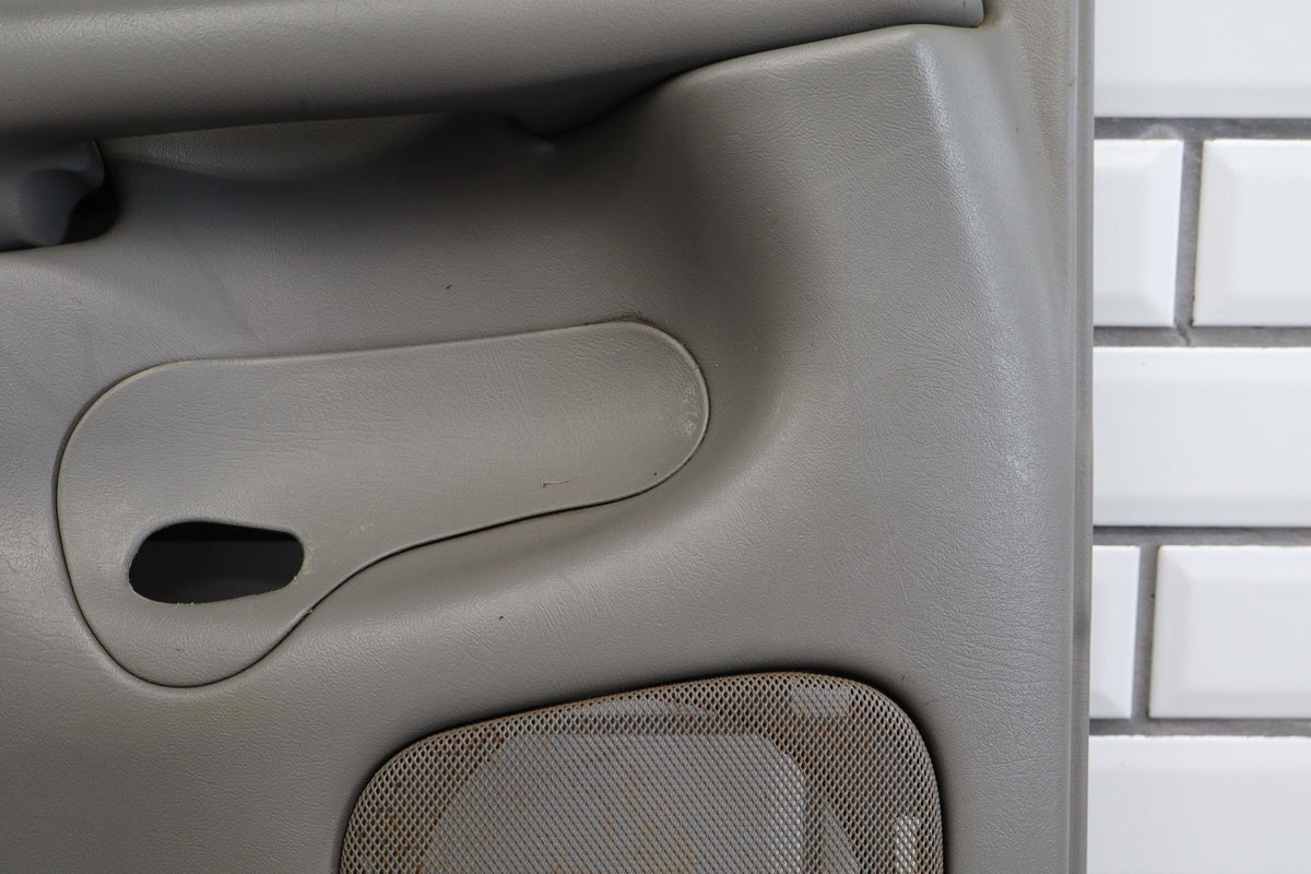 01-02 Chevy Silverado Crew Left Rear Door Panel Medium Gray 922