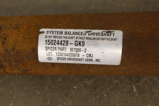 01 - 03 Chevy GMC 3500 Dually 2 Piece Rear Driveshaft (4x4 167' Wheelbase)