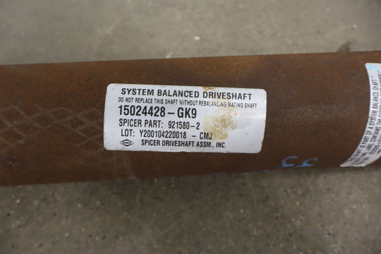 01 - 03 Chevy GMC 3500 Dually 2 Piece Rear Driveshaft (4x4 167' Wheelbase)