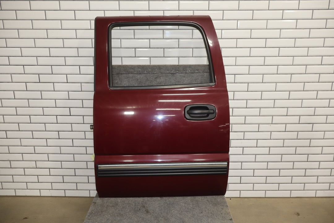 01 - 07 Chevy GMC Silverado Sierra Suburban Left Rear Door Dark Carmine Red 51
