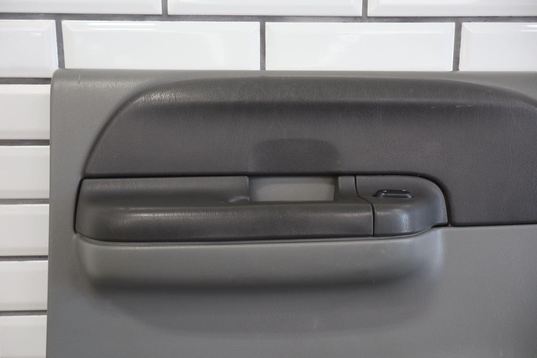 02 - 04 Ford F250 F350 Crew Cab Left Rear Interior Door Panel Medium Flint 3E