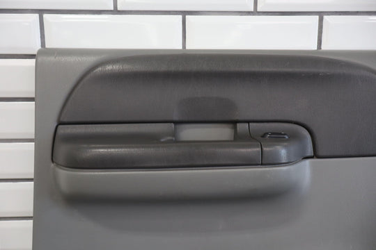 02 - 04 Ford F250 F350 Crew Cab Left Rear Interior Door Panel Medium Flint 3E