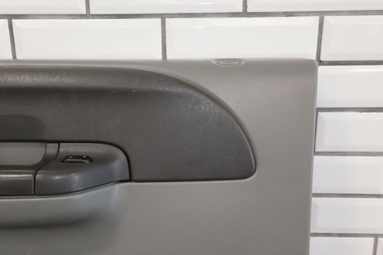 02 - 04 Ford F250 F350 Crew Cab Left Rear Interior Door Panel Medium Flint 3E