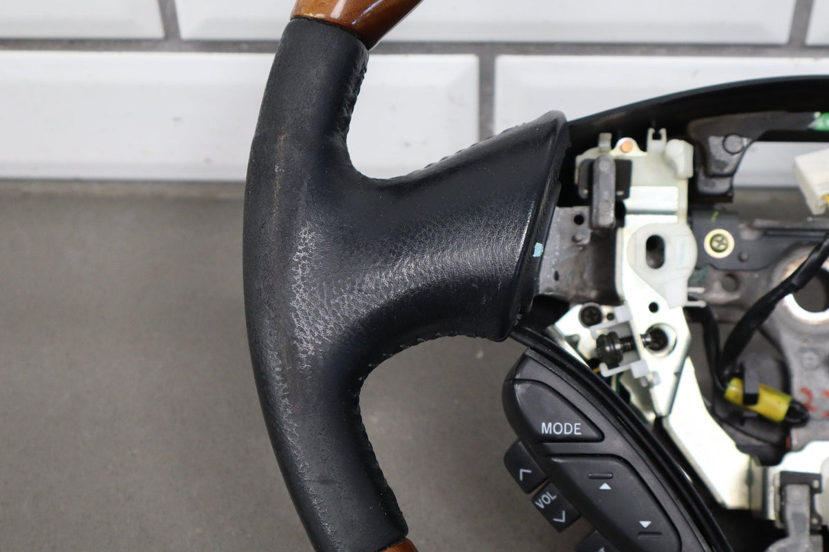 02-05 Lexus SC430 Z40 Leather Wood Steering Wheel