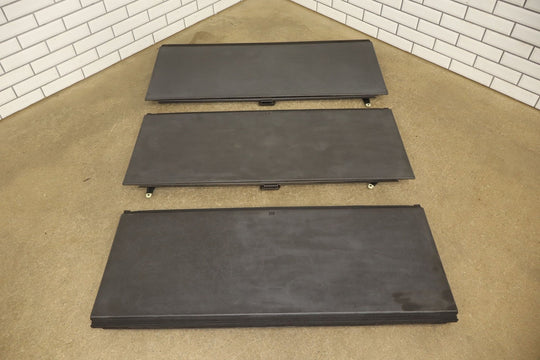 02 - 11 Chevy Avalanche Tonneau Cover Set 3 Piece Black Textured OEM Good Latch