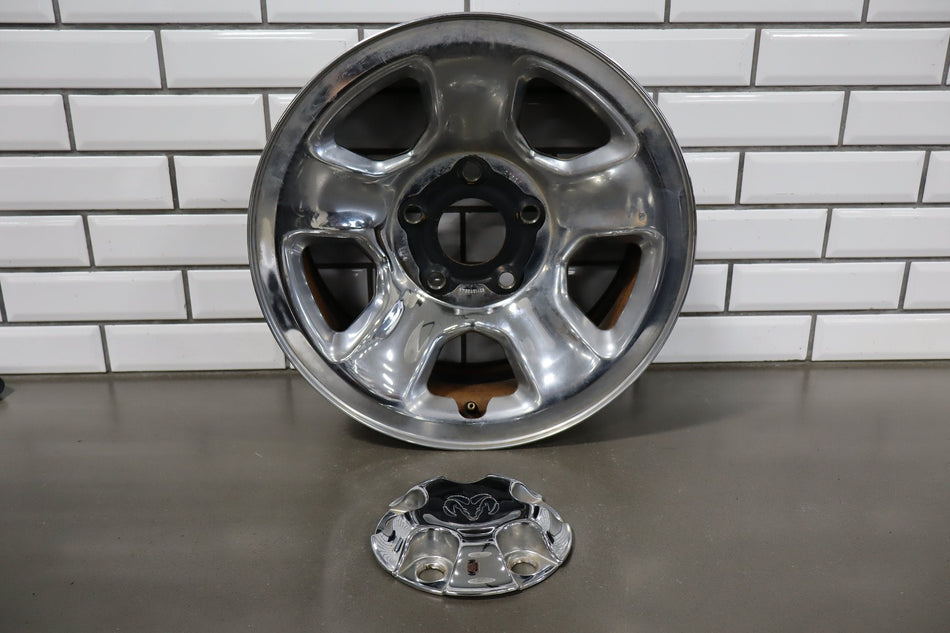 02-12 Ram 1500 17x8 Chrome Clad Steel Wheel LH Rear (No Tire)