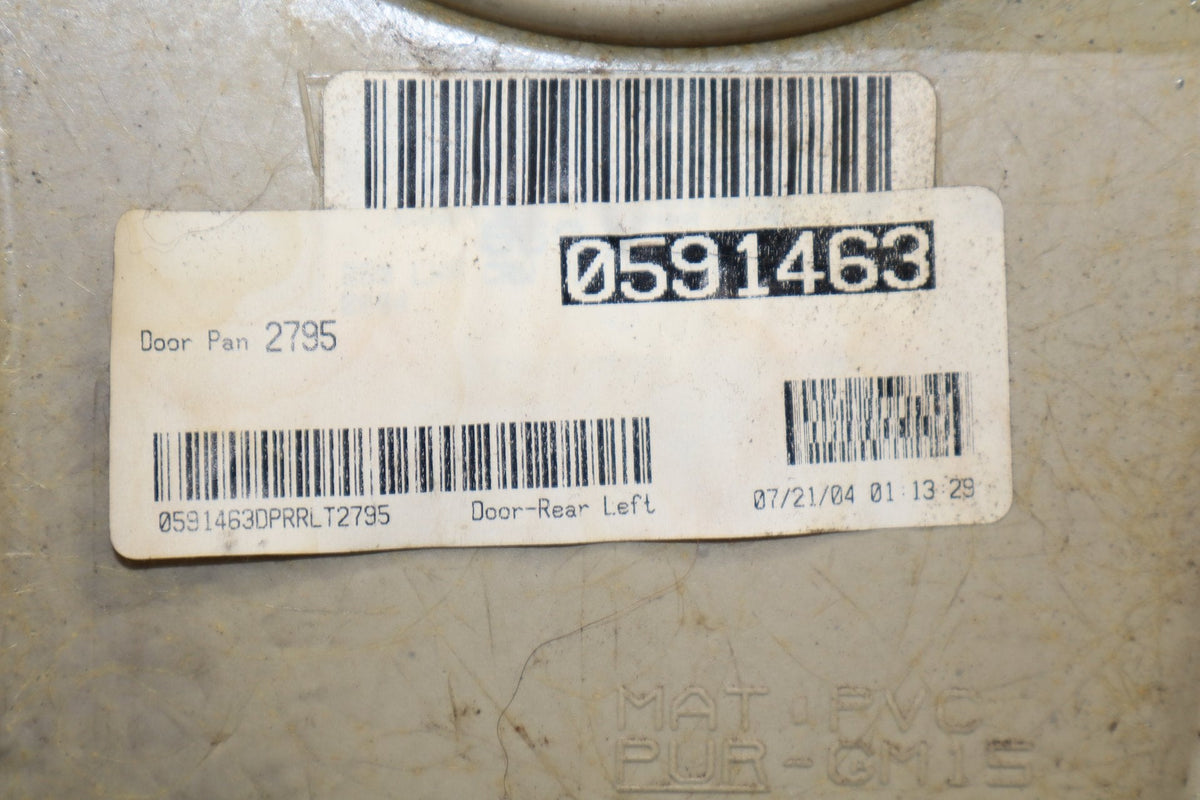 03-07 Chevy GMC 2500HD Crew Cab Left Rear Door Panel Pewter 92