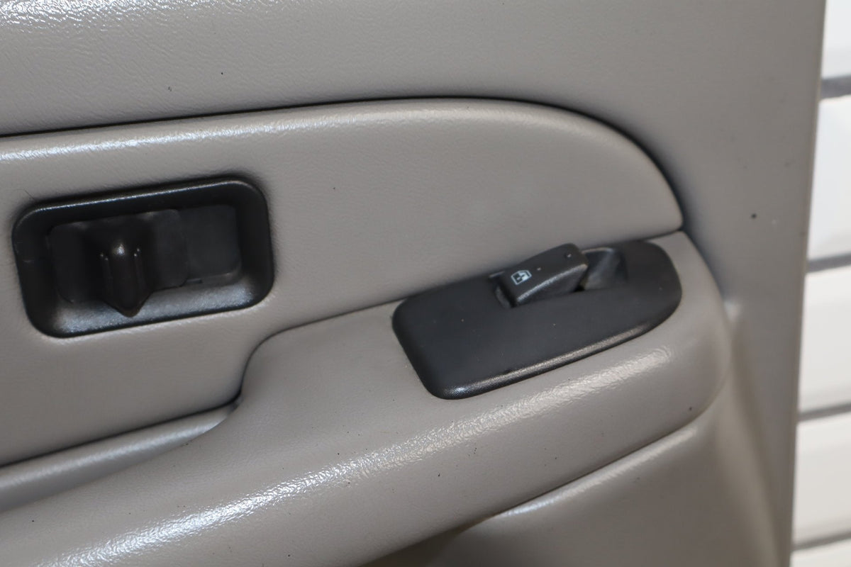 03-07 Chevy GMC 2500HD Crew Cab Left Rear Door Panel Pewter 92