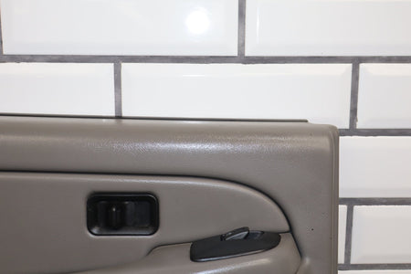 03-07 Chevy GMC 2500HD Crew Cab Left Rear Door Panel Pewter 92