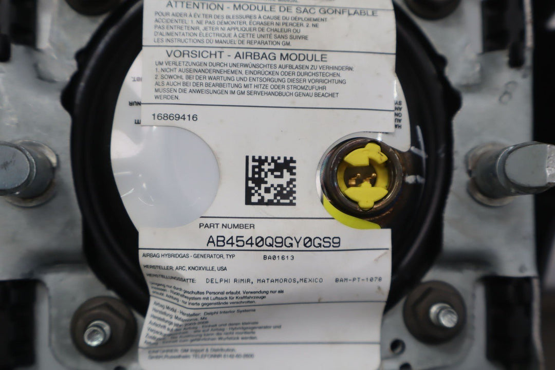 03 - 07 Hummer H2 Left Driver Steering Wheel Airbag W/Ebony Trim OEM