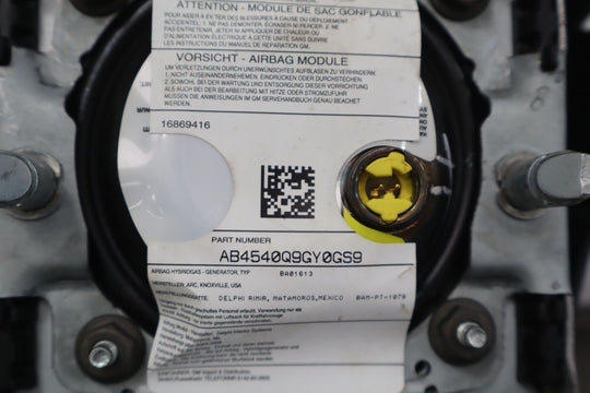 03 - 07 Hummer H2 Left Driver Steering Wheel Airbag W/Ebony Trim OEM