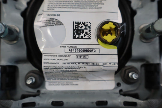 03 - 07 Hummer H2 Left Driver Steering Wheel Airbag W/Ebony Trim OEM