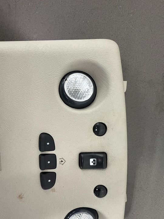 03 - 07 Hummer H2 Overhead Roof Console (Wheat) W/Sunroof Switches