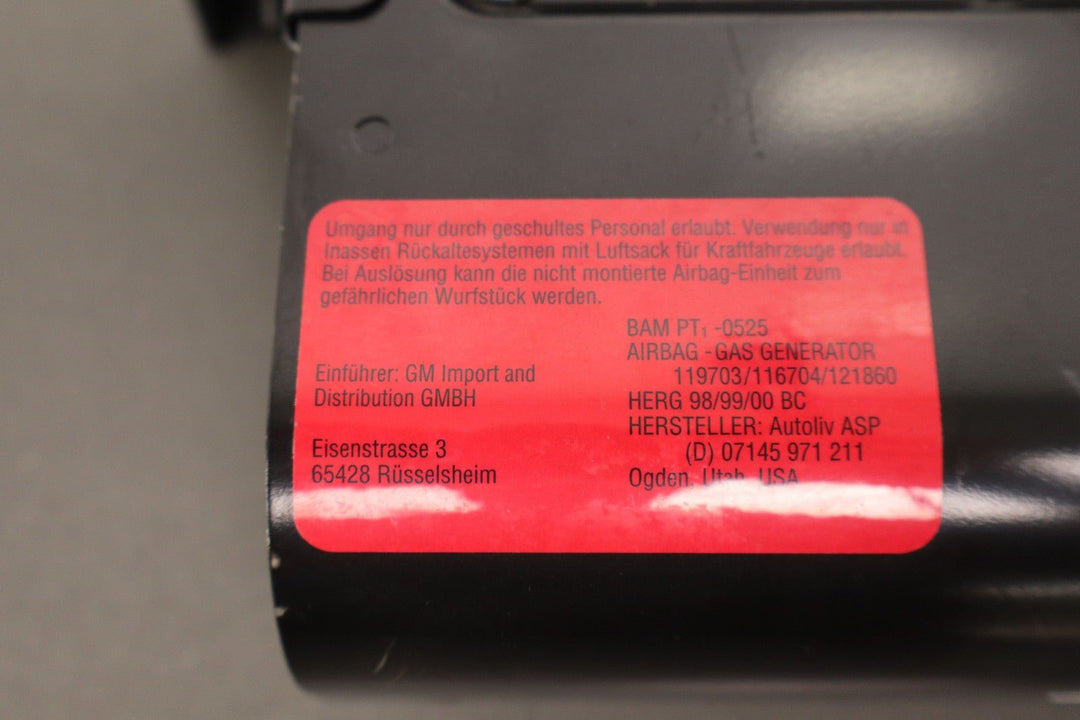 03 - 07 Hummer H2 Right Passenger Dash Mounted Airbag W/Ebony Trim OEM