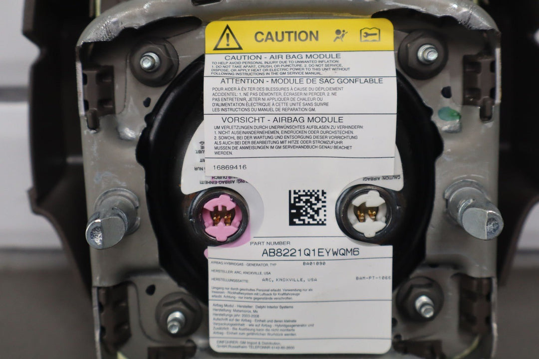 04 - 06 Cadillac Escalade Driver Steering Wheel Airbag Pewter Trim