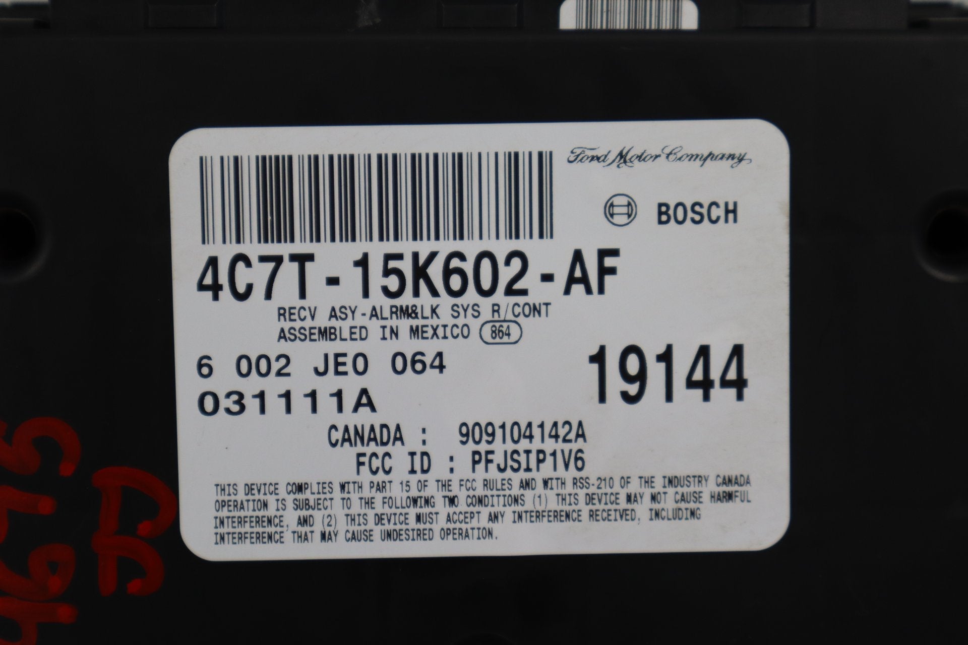 04-07 Ford F250 F350 Super Duty Anti-Theft Keyless Module 4C7T-15K602-AF