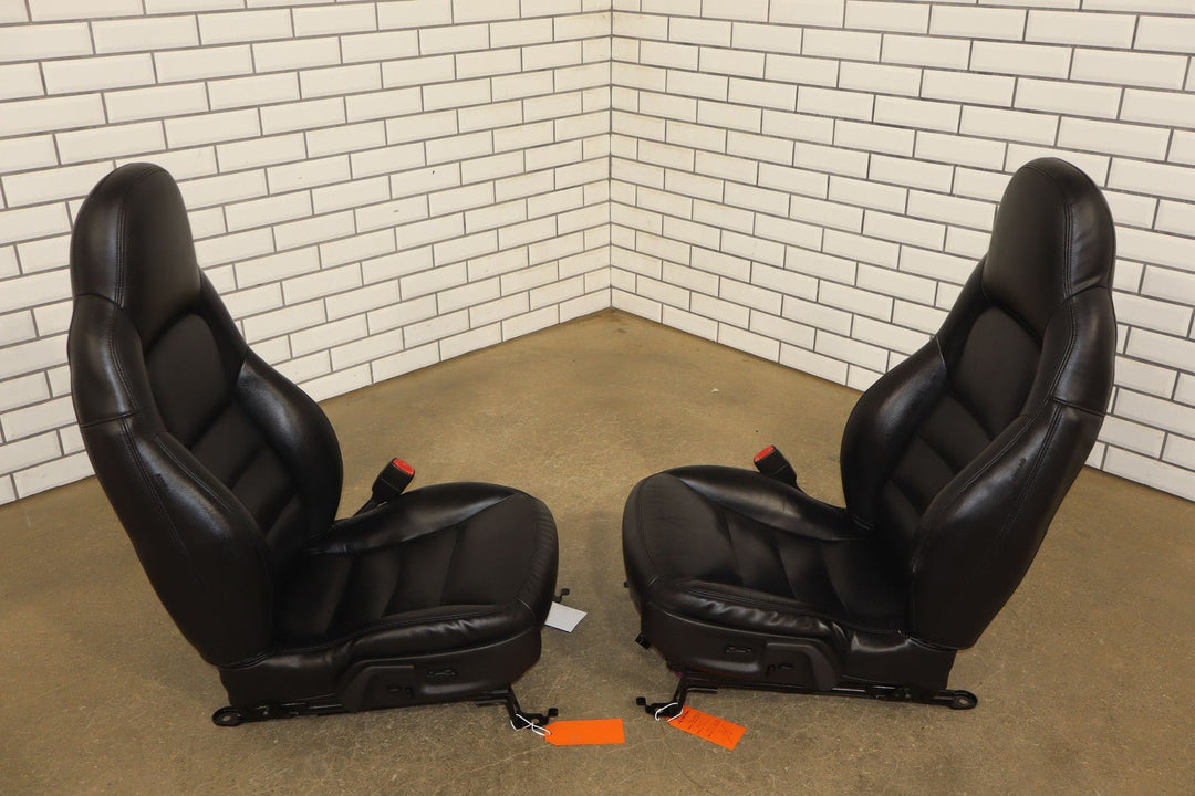 05 - 06 C6 Corvette Pair Sport Leather Power Bucket Seats W/Memory