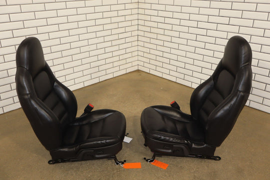 05 - 06 C6 Corvette Pair Sport Leather Power Bucket Seats W/Memory