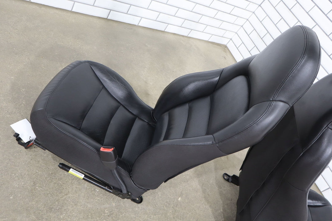 05 - 06 C6 Corvette Pair Sport Leather Power Bucket Seats W/Memory