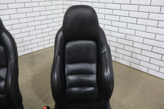 05 - 06 C6 Corvette Pair Sport Leather Power Bucket Seats W/Memory