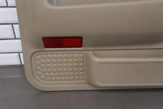 05 - 07 Ford F250 Crew Cab Lariant Tan Woodgrain LH Left Front Door Panel