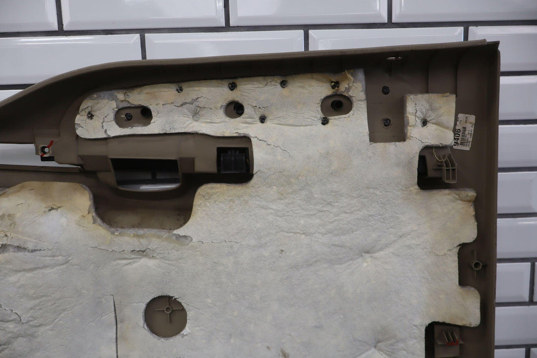 05 - 07 Ford F250 Crew Cab Lariant Tan Woodgrain LH Left Front Door Panel