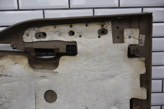 05 - 07 Ford F250 Crew Cab Lariant Tan Woodgrain LH Left Front Door Panel