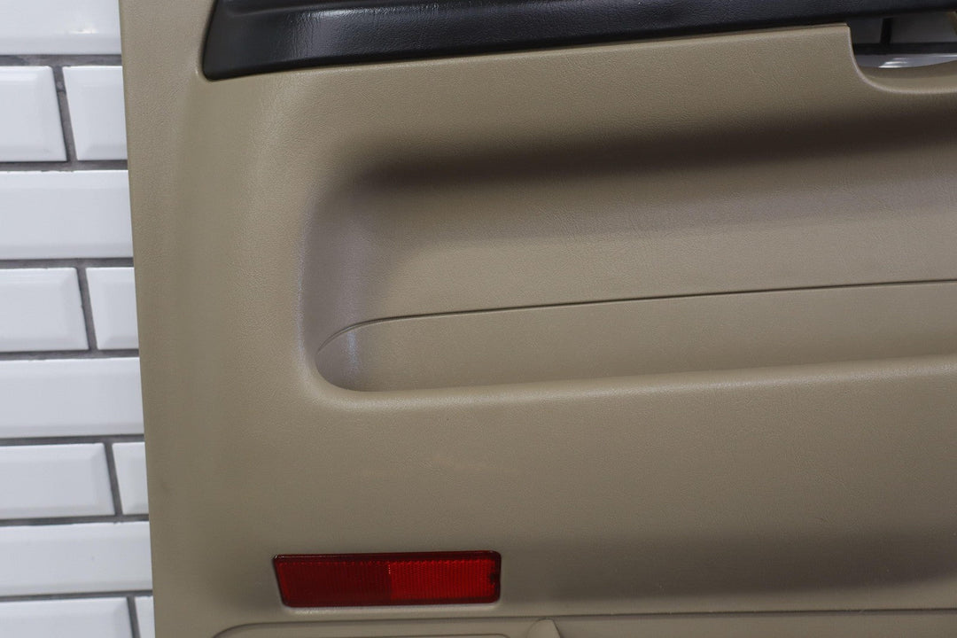 05 - 07 Ford F250 Crew Cab Lariant Tan Woodgrain LH Left Front Door Panel