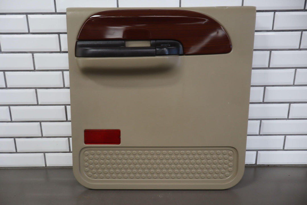 05 - 07 Ford F250 F350 Lariat Tan/Woodgrain Left Rear Interior Door Panel